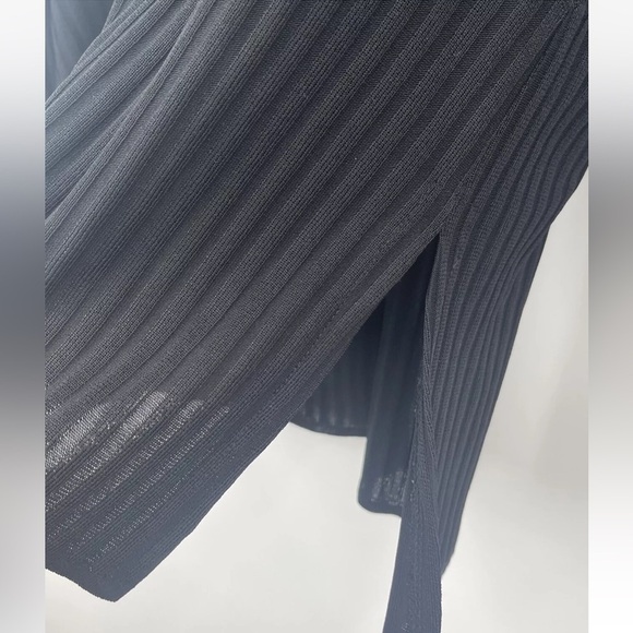 Misook Knit Acrylic Black Cardigan Top Sz Large L - Picture 5 of 6